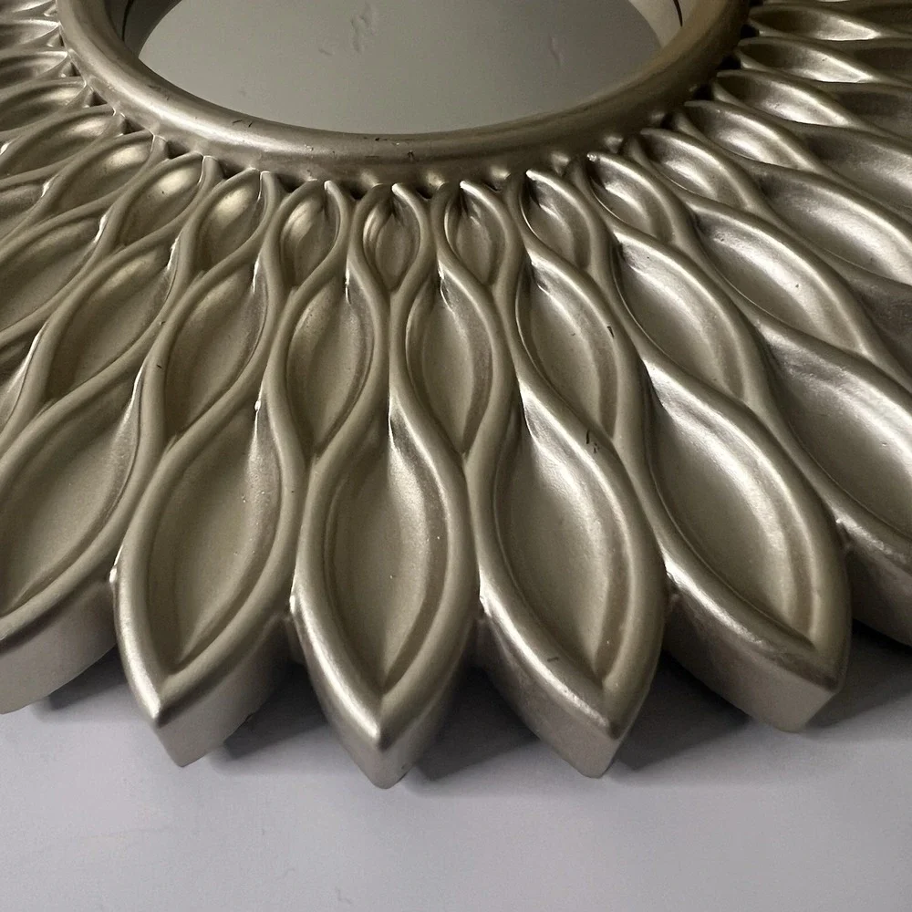 Starburst Sunflower Mirrors Wall Art Decor Set Plastic Gold 10